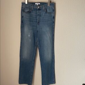 Re/Done Jeans  70’s Ultra High Rise Stove pipe . NEW w Tags